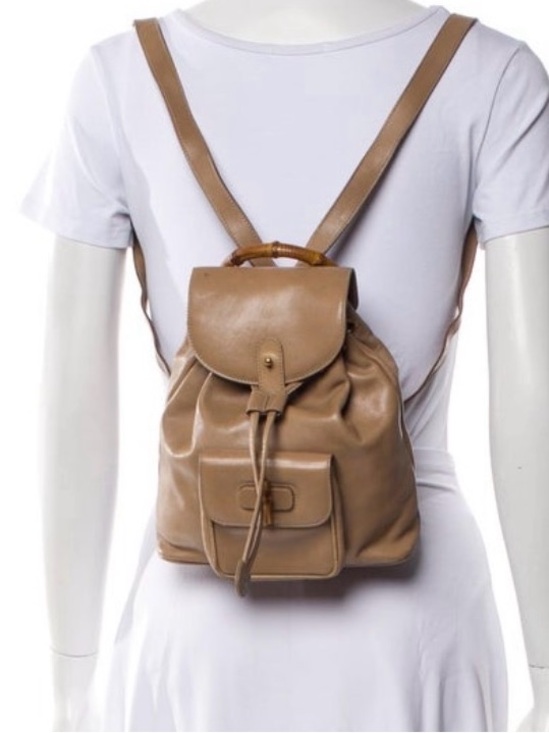 Vintage Gucci Bamboo Mini Drawstring Backpack main image 5